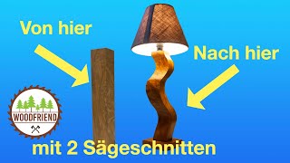 DIY Designer Tischlampe mit nur zwei Sägeschnitten [upl. by Kellsie938]