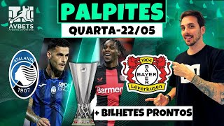 PALPITES E APOSTAS DE FUTEBOL PARA HOJE 22 05 2024  BILHETE PRONTO QUARTAFEIRA [upl. by Tad]