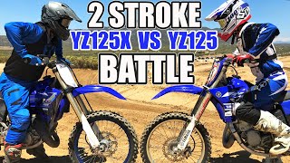 Yamaha YZ125X vs Yamaha YZ125  2 stroke MX battle [upl. by Middendorf819]