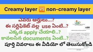 creamy layer and non creamy layer  cremylayer noncremylayerobccertificate [upl. by Heiney]