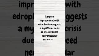 Edrophonium Test  MRCP revision  shorts myastheniagravis neuromuscular acetylcholine nerves [upl. by Lorraine]