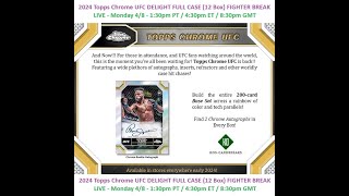 2024 Topps Chrome UFC Delight Full Case Fighter Break 1  4824 [upl. by Pardner495]