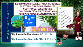 ASIGNATURA QUÍMICA GASES NOBLES CONFIGURACIÓN ELECTRÓNICA CONFIGURACIÓN ABREVIADO DEL BORO [upl. by Ohnuj]