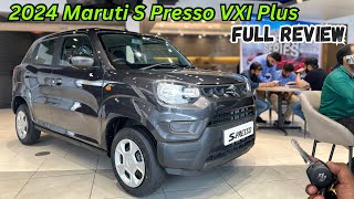 2024 Maruti Suzuki S Presso VXI Plus Full Detailed Review 😍 Price amp Features 🔥 Best In Minu SUV [upl. by Ausoj]