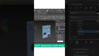 Soft Selection in 3ds Max  Editable Poly 3dsmax shorts [upl. by Gill]