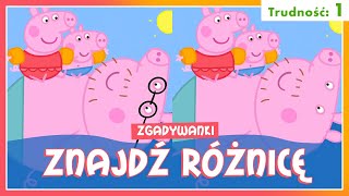 Świnka Peppa 3  ZNAJDŹ RÓŻNICĘ  Zgadywanki Bajki Dla Dzieci Po Polsku [upl. by Adaynek]