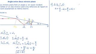 Exercice 3 Angle entre deux miroirs plans [upl. by Kennie]