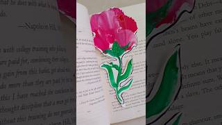 Wow art😱 One stroke painting Bookmark 🌺painting bookmark flowers art trending [upl. by Notna]