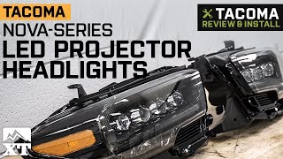 20162021 Tacoma SR5 NOVASeries LED Projector Headlights Alpha Black Housing Review amp Install [upl. by Alexis]