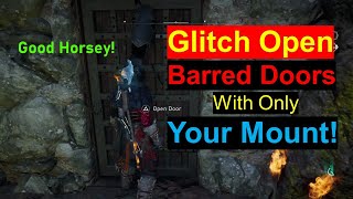 How To Train Your Mount To Open Barred Doors  NEW GLITCH  AC Valhalla [upl. by Yusem]