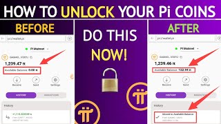 How To Unlock Your Migrated Balance in Pi Wallet  Pi Network Update [upl. by Placidia744]