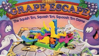 Ep 328 The Grape Escape Board Game Review Parker Brothers 1992 [upl. by Lindner158]