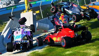 SURVIVE NO GRIP MOD FORMULA NASCAR amp HARDCORE DAMAGE MOD  F1 2020 [upl. by Yboj]