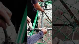 Galvanized corrugated fence fixing process​smartwork goodtools [upl. by Medarda]