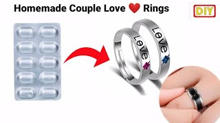 How to make Couple Love ❤️Rings  Homemade cute Rings making at homeGhar par rings banaya [upl. by Forrester]