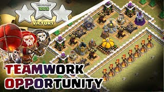 TEAMWORK OPPORTUNITY  3 Stars quotAir Troopsquot Clash of Clans Goblin Map [upl. by Ahsratan]