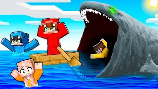 Sobreviviendo al Monstruo Marino GIGANTE en Minecraft [upl. by Rhiamon]