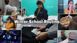 7AM WINTER SCHOOL ROUTINE📚Study Tips Skincare Healthy Snacks amp More🫧 studyvlog skincare tips [upl. by Armil]