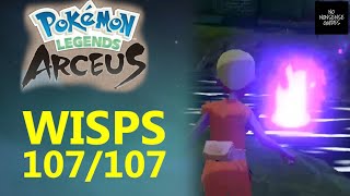 ALL 107 WISP Locations in Pokemon Legends Arceus  Eerie Apparitions in The Night [upl. by Chara454]