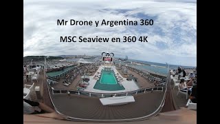 Crucero MSC Seaview Video en 360 Grados Realidad Virtual Tour 4k [upl. by Oneill518]