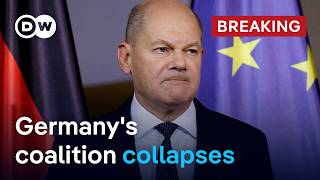 Germanys coalition collapses as confidence vote planned  DW News [upl. by Elpmet]