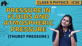 Pressure in Fluids amp Atmospheric Pressure Class 9 Science ICSE  Selina Chapter 4  Thrust Pressure [upl. by Karylin]