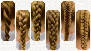 6 BASIC BRAIDS  How To Do a Braided Ponytail  2020 Braided Hairstyles by LittleGirlHair [upl. by Robena435]