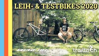 Leihbikes 2020  Teste unsere HIGHEND Enduro  amp Trailbike Flotte [upl. by Namhcan95]