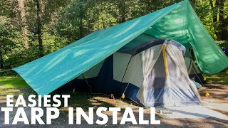 Easy Camping Tarp Install [upl. by Inahc]