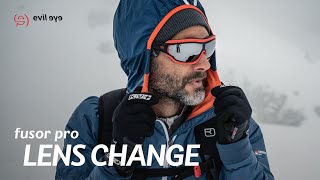 evil eye sports glasses fusor pro  lens change howto [upl. by Amada]