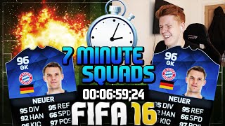 FIFA 16 7 MINUTE SQUAD BUILDER WITH TOTY 96 NEUER  Speed Squad Builder [upl. by Eamanna]