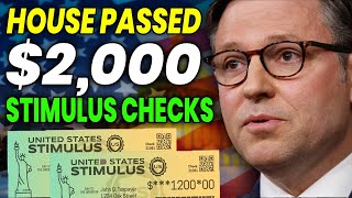 House Passed  2000 Federal Stimulus Checks Signed For All Lowincomes amp Seniors In All 50 States [upl. by Sukhum]