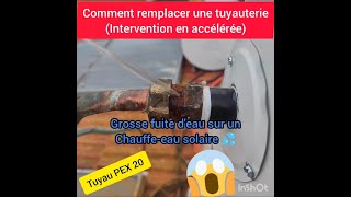 😱💦GROSSE FUITE  Remplacement tuyauterie ballon deau chaude solaire 🌞 SG Protect plomberie Israël [upl. by Ellimahs]