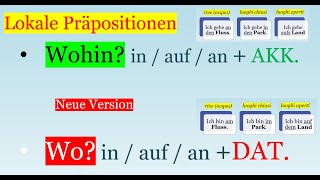 Preposizioni tedesche di luogo AN AUF IN  Capirle una vola per tutte A2 [upl. by Mulloy]