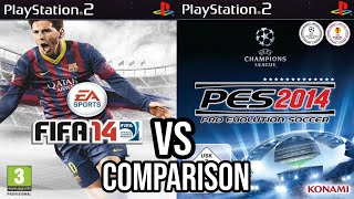 FIFA 14 Vs PES 2014 PS2 [upl. by Noillimaxam785]