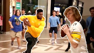 Playing football in mall with Juju SmithSchuster [upl. by Adgam]