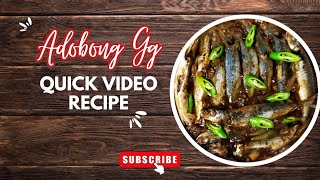 QUICK VIDEO RECIPE ADOBONG GALUNGGONG adobo quickrecipe cookingvideo [upl. by Anastice]