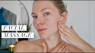 Lymphatic Drainage Face Lifting Massage [upl. by Hnahym611]