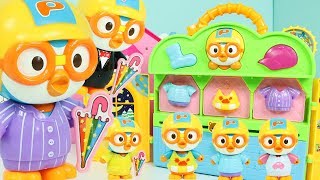 뽀로로 유치원 옷입기 옷장놀이 장난감 인형놀이 Pororo kindergarten Closet Toys for kids [upl. by Ojiram732]