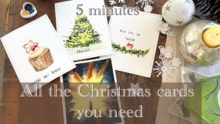 5 minute Christmas cards ideas [upl. by Justus]