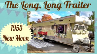 Tour a 1953 New Moon vintage trailer similar to the one in the movie The Long Long Trailer [upl. by Annoik]