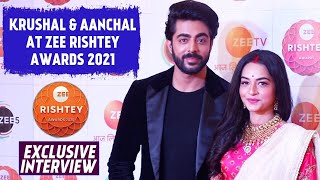 Zee Rishtey Awards 2021 Aanchal Goswami And Kushal Ahujas Interview Gets Candid On Their Looks [upl. by Kersten]