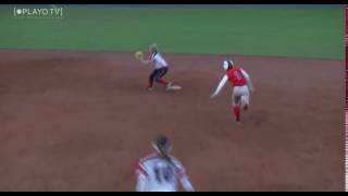 2017 Womens Softball European Championship Russia vs Great Britain [upl. by Ylrevaw]