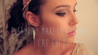 Everyday Cat Eye Makeup tutorial  AuDeCouture [upl. by Ynnaf]