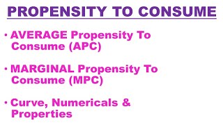 🛑AVERAGE PROPENSITY TO CONSUME APC  MARGINAL PROPENSITY TO CONSUME MPC  Class12 PART4 [upl. by Acnairb119]