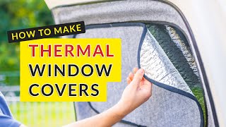 How To Make EASY Thermal Van WINDOW COVERS From Insulation And Carpet ♻️ [upl. by Leiuqeze160]