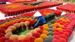 VIETNAMESE Village INCENSE MAKERS Share 100 Years of Secrets Process of making Asian incense [upl. by Atlante877]