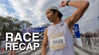 Race Recap  Cherry Blossom 10 Mile 2022 [upl. by Annaeerb]