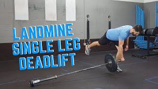 Landmine Single Leg Deadlift SLDL [upl. by Delbert]