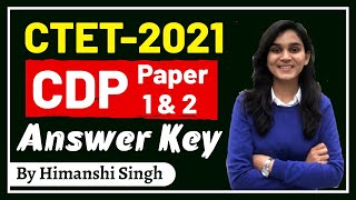 CTET2021  CDP Paper 12 Answer Key Analysis  Lets LEARN [upl. by Hera]